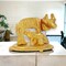 Kamadhenu Idol Murti Statue Diwali Gift Items Small Kamdhenu Cow with Calf Brass Finish Statue Decorative Item Showpiece for Home Office Temple Pooja Decor Housewarming Gift (2.5 Inches)